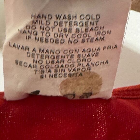 Vintage 90s G.A.S. Red Lace Top M Cap Sleeve Made in USA Y2K Coquette Valentine - Picture 7 of 8